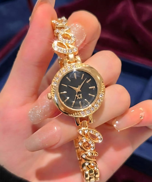 Women's Gold ‘Love’ Edition Crystal Watch