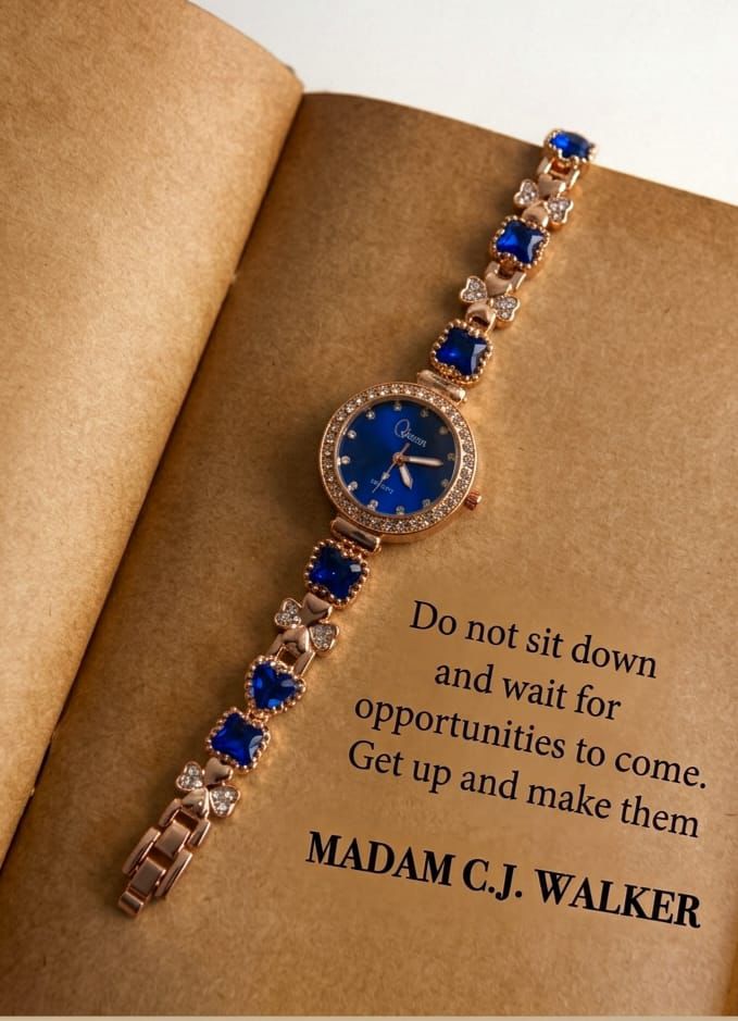 Women's Royal Blue Gold Watch