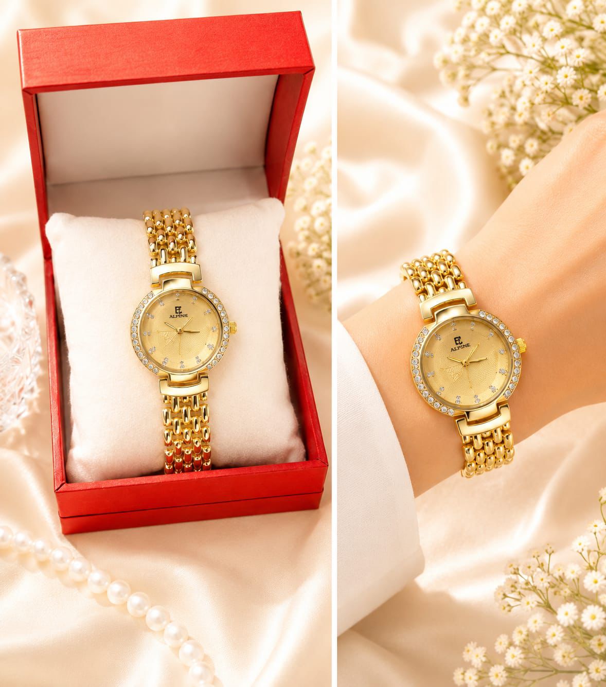 Aquatime Women's Gold-Toned Fashion Watch.