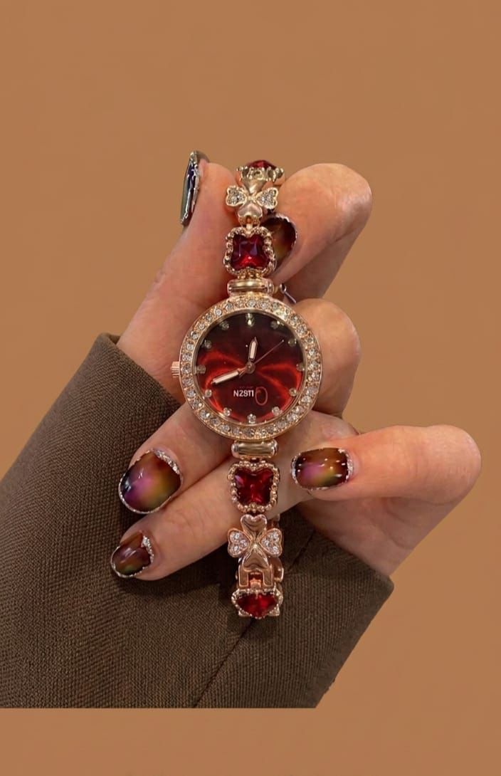 Women's Royal Red Crystal Jewelry Watch
