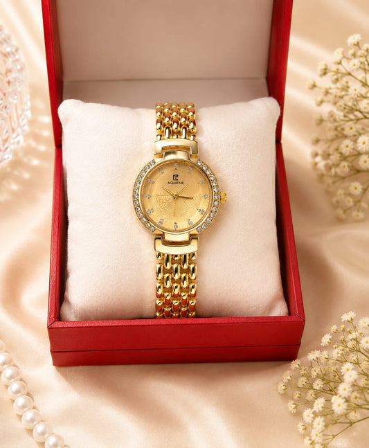 Aquatime Women's Gold-Toned Fashion Watch.