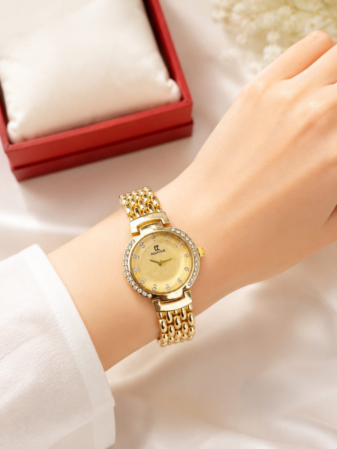 Aquatime Women's Gold-Toned Fashion Watch.